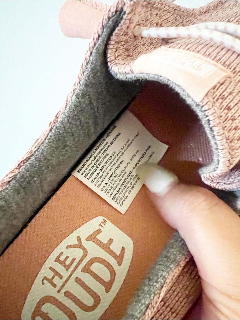 Hey Dude Wendy Women's Casual Knit Slip-On Sneakers - Dusty Pink - Picture 10 of 10